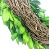 LMflorals 20 Inches Boxwood Wreath Preserved Green Leaves Wreath for Front Door Wall Window Hanging Wedding Party Decoration view 3