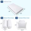 Prolinemax Style 3 - Mattress & Pillow Bolster Cushion for Outdoor Indoor Daybed Porch Swing Bed Contrast Trim Twin-XL Size AD101 | Covers ONLY | view 2