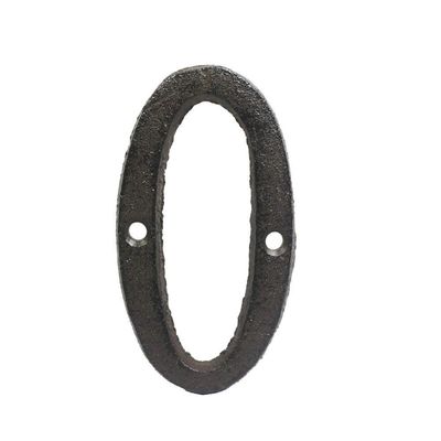 A To Z 0 To 9 Metal Letters & Numbers Cast Iron Decoration House Sign Doorplate DIY Cafe Wall 8cm Wrought Iron Letter Signs Dormitory Room Number (Color : 0)