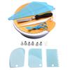 Cake Decorating Set Supplies Cake Turntable Stainless Steel Icing Tips Pastry Bag Icing Smoothers Cake Decorating Kit Baking Tool for Cookies Cupcake (Blue) view 1