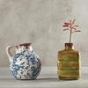 47th & Main Ceramic Handled Vase, 6" x 6", Vintage Blue view 2