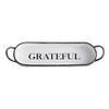 Creative Brands 47th & Main Oval Metal Serving Tray, 20" x 6.5", Grateful view 1