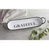 Creative Brands 47th & Main Oval Metal Serving Tray, 20" x 6.5", Grateful view 2