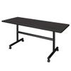 Regency Kobe 60 x 24 in. Flip-Top Training & Nesting Table Mobile Folding Classroom & Training Room Table with Locking Casters, Space-Saving Flip Design, Durable Laminate Worksurface (Ash Grey) view 1