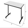 Regency Kobe 48 x 30 in. Steel T-Base Training & Caf Seminar Table  Durable Laminate Worksurface with Rounded Corners, Adjustable Glides, Modern Classroom & Commercial Office Table (White) view 2