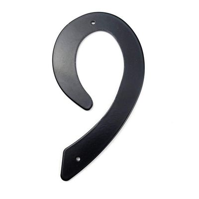 4inch House Numbers Zinc Alloy Numbers 0-9 Plaques And Signs, Home Indoor Or Outdoor Numbers Plate Plaque Sign DecorBlack (Color : #9)