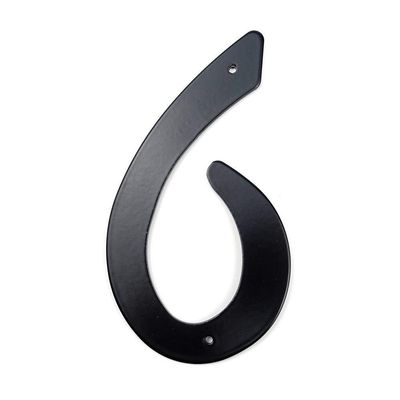 4inch House Numbers Zinc Alloy Numbers 0-9 Plaques And Signs, Home Indoor Or Outdoor Numbers Plate Plaque Sign DecorBlack (Color : #6)