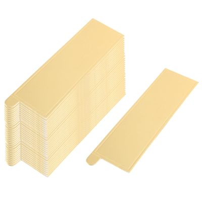 50PCS Mini Cake Boards, Gold Rectangular Mousse Cake Pop Dessert Displays Tray Cake Cardboard Plate Mousse Cupcake Base for Wedding Party Cake Pastry (5.5x1.5in)