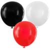 200 Small Red Black and White Balloons - Mini Red and Black Balloons Party Decorations Supplies Pack for Deadpool Birthday, Lumberjack Baby Shower, Graduation, Pirate, Ladybug, Race Car view 1