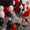 200 Small Red Black and White Balloons - Mini Red and Black Balloons Party Decorations Supplies Pack for Deadpool Birthday, Lumberjack Baby Shower, Graduation, Pirate, Ladybug, Race Car view 4
