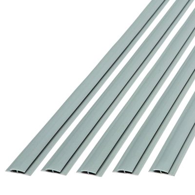 FASDE 47 in. Decorative Vinyl Divider Trim Argent Silver (5 Pack)