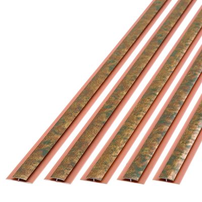 FASDE 47 in. Decorative Vinyl Divider Trim Cracked Copper (5 Pack)