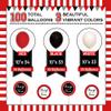 100 Red Black and White Balloons - Assorted Red and Black Balloons Party Decorations Supplies Pack for Deadpool Birthday, Lumberjack Baby Shower, Graduation, Poker, Pirate, Ladybug, Race Car view 2