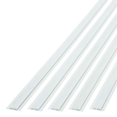FASDE 47 in. Decorative Vinyl Divider Trim Gloss White (5 Pack)