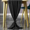 VDS - 20 PC | Black 10ft Sheer Chiffon Table Runner 27x120 Inches Centerpiece Cloth Gauze for Wedding Bridal Shower Birthday Graduation Engagement Ceremony Event Party Banquet Table Decoration view 2