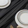 VDS - 20 PC | Black 10ft Sheer Chiffon Table Runner 27x120 Inches Centerpiece Cloth Gauze for Wedding Bridal Shower Birthday Graduation Engagement Ceremony Event Party Banquet Table Decoration view 4