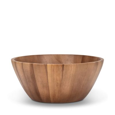 Abbott Collection 75-WOODWORK-22 Large Deep Bowl, 13.75 inches D, Brown