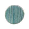 LR Home Indoor Polyester Modern Striped Ottoman Pouf | Aqua/White,18" x 18" x 14" view 3