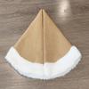 Fennco Styles Rustic Burlap White Faux Fur Trim Tree Skirt 72 Inch Round - Natural Christmas Tree Skirt for Holiday, Home Decor, Family Gathering and Special Occasion view 4