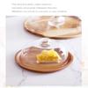 6/8/10/11 Inch Cake Box, Wooden Bread Burger Plate Restaurant Steak Tray Glass Sushi Dust Dome Cafe Food Preservation Cover (Size : 202012CM) view 2