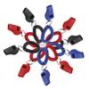 Lucky Line 2 Diameter Spiral Wrist Coil with Whistle Key Chain, Flexible Wrist Band Coach Teacher, Stretches to 12", Assorted 10 Pack (423100) view 1