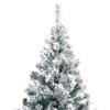vidaXL - 6 ft Artificial Christmas Tree with Flocked Snow, Extra Thick Branches, Lifelike Appearance, Easy Assembly, Suitable for Indoor and Outdoor Use view 3
