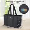 BALEINE Soft 9 Gallon Extra Large Utility Tote, Foldable Reusable Storage Bag (Charcoal Black) view 4
