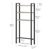HOOBRO Over The Toilet Storage, 3-Tier Bathroom Organizer Shelf Over Toilet, Freestanding Bathroom Storage Shelves, Space Saver, Easy to Assemble for Room, Greige and Black BG41TS01 view 3