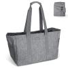BALEINE Soft 9 Gallon Extra Large Utility Tote, Foldable Reusable Storage Bag (Winter Gray) view 1