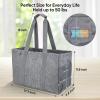 BALEINE Soft 9 Gallon Extra Large Utility Tote, Foldable Reusable Storage Bag (Winter Gray) view 4