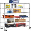 BestOffice 18x48x72 Wire Shelving with Commercial Wheels 6-Shelf Adjustable Heavy Duty Storage Shelves Metal Shelves Storage Unit Shelf,6000 LBS (Chrome) view 1