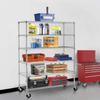 BestOffice 18x48x72 Wire Shelving with Commercial Wheels 6-Shelf Adjustable Heavy Duty Storage Shelves Metal Shelves Storage Unit Shelf,6000 LBS (Chrome) view 2