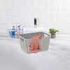 WUWEOT 9 Pack Plastic Storage Basket Bins Organizer, Cabinet and Shelf Basket with Handle,10" L x 6.8" W x 5.5" H, 3 Colors view 4