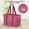 BALEINE Soft 9 Gallon Extra Large Utility Tote, Foldable Reusable Storage Bag (Berry Pink) view 4