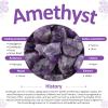 Amogeeli Amethyst Witch Rune Stone Set of 10pcs, Gypsy Symbols Engraved Crystal for Divination view 2