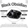 Amogeeli Black Obsidian Witch Rune Stones Set of 10pcs, Gypsy Symbol Engraved Crystal for Divination view 3