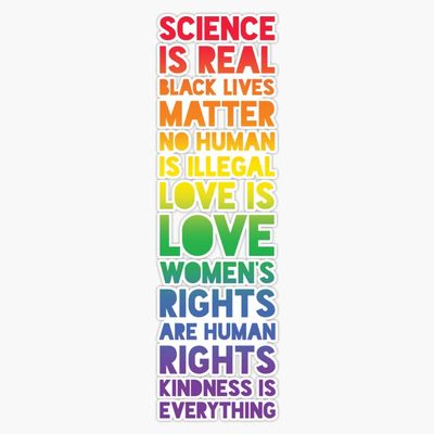 Magnet Science is Real Black Lives Matter Sticker Vinyl Magnet Bumper Sticker Refrigerator Magnet Flexible Reuseable Magnetic Vinyl 5"