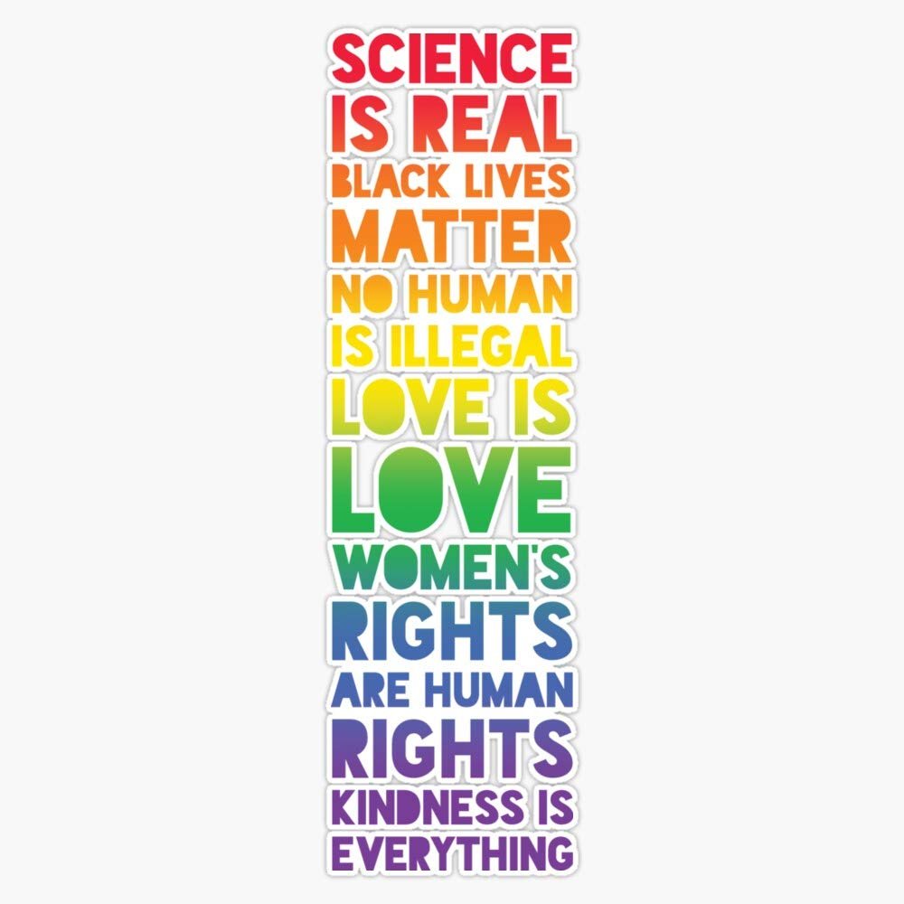 Magnet Science is Real Black Lives Matter Sticker Vinyl Magnet Bumper Sticker Refrigerator Magnet Flexible Reuseable Magnetic Vinyl 5"