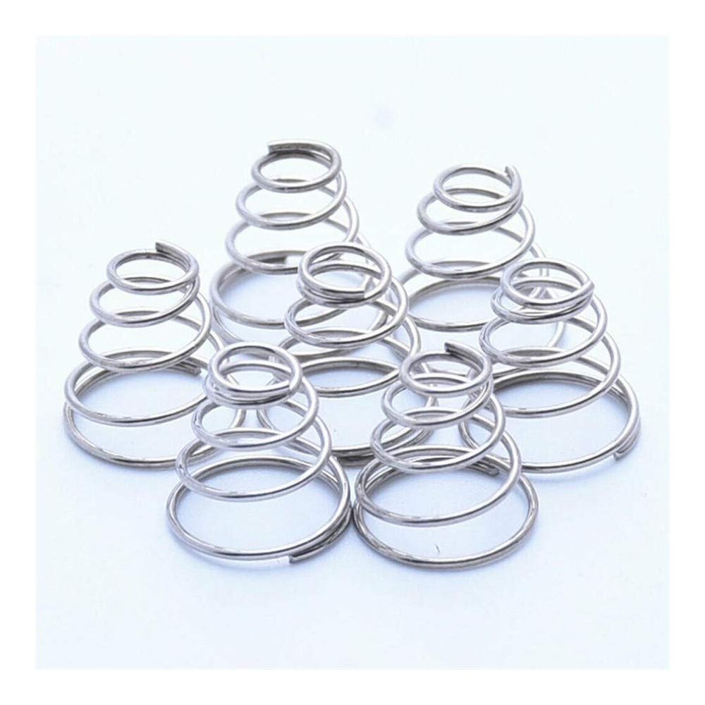 TMP1105 Multipurpose Springs 5Pcs Conical Cone Compression Spring Tower Springs 304 Stainless Steel Taper Pressure Spring Wire Diameter 0.8mm (Size : 0.8x5 12x40x13mm)