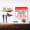 1969 69 Chevy Camaro Reserved Parking Only All Others Will Be Sold For Scrap, Metal Parking Sign, Man Cave Wall Decor, Novelty Garage Sign - 10"x14" view 2