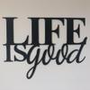 Badger Steel USA - Life is Good - Metal Wall Art - 26" X 18.9" - Black view 2