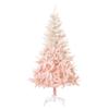 HOMCOM 5ft Unlit Spruce Artificial Christmas Tree with Realistic Branches and 450 Tips, Pink view 1