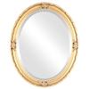 OVALCREST Oval Beveled Wall Mirror for Home Decor - Jefferson Style - Silver Leaf with Brown Antique - 22x26 Outside Dimensions view 1