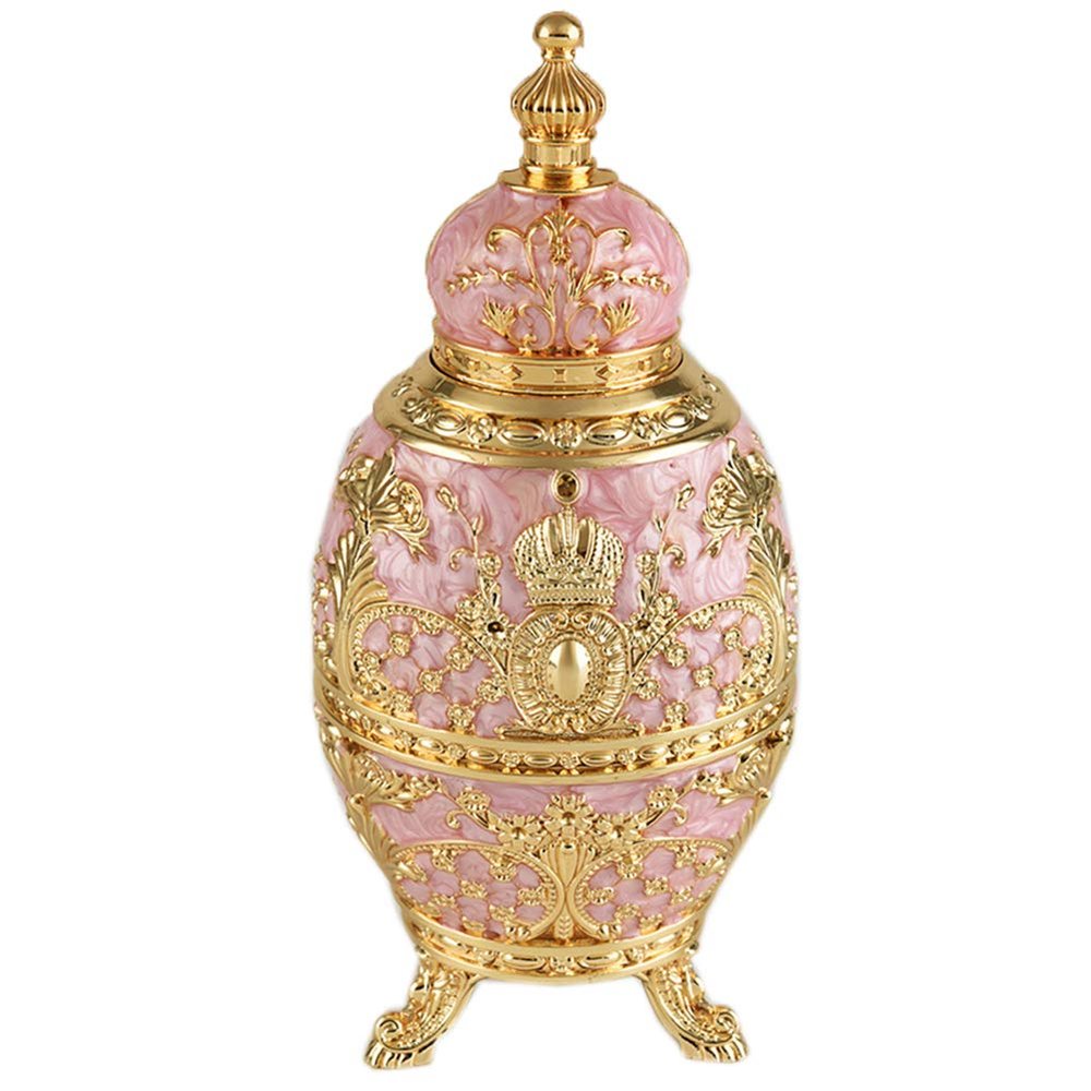 Automatic Retractable Toothpick Holder Metal Decorative Toothpick Dispenser Hand Press Toothpicks Case Container Pop Up Toothpick Box Holder Storage for Home, Kitchen & Hotel (Gold pink)