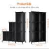 6-Cube Storage Organizer, Closet Organizer Storage Cabinet Shelf Bookcase Bookshelf with Metal Hammer, Storage Cubes Organizer Cabinet for Kids, Closet, Bedroom, Bathroom(11.8x11.8x11.8 inch)Black view 4