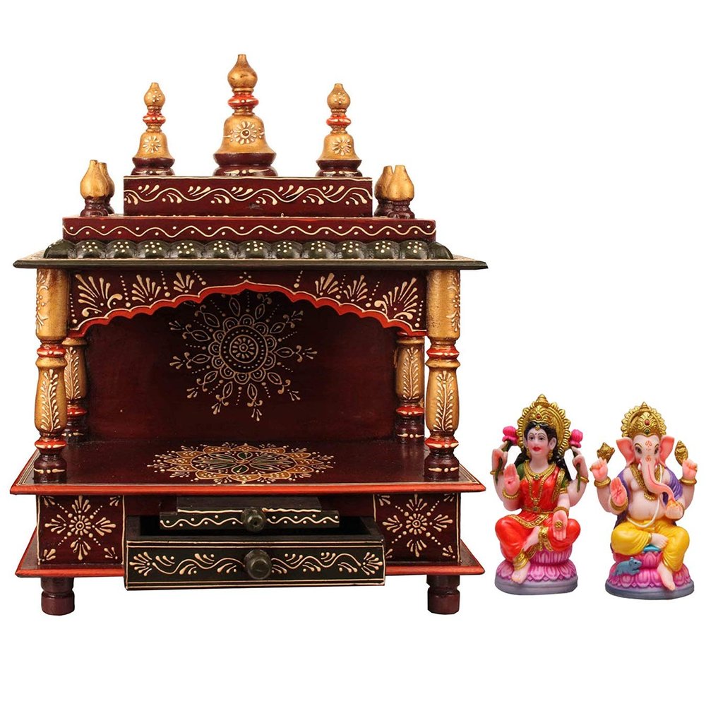 Maa Chandi Home Temple/Wooden Temple/Pooja Mandir/Navratre/Diwali Festive Season Gifts and puja Celebrations