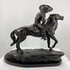 Bronze Classics Frederic Remington Handmade Sculpture The Scout Medium Size, 10.5''H x 10L x 5" W. view 2