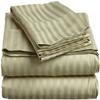 Apsley Linen Damask Stripe Egyptian Cotton 4-PCs Sheet Set Fits Mattress 16-20'' Deep Pocket Luxury Bedding Set High Thread Count Long Staple Sateen Weave (Emperor, Sage Green) view 1