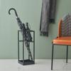 Umbrella Racks WXYZ Black Wrought Iron Umbrella Stand, Small Creative Umbrella Bucket Can Store Long and Short Umbrellas, Stable and Durable 53x20x20cm view 3