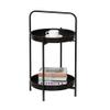 CGF- High Stool Coffee Table Side Table Coffee Table 2 Tier End Tables Nightstand with Metal Frame for Living Room Bedroom Simple Structure, Stable 40x40x67cm / 45x45x77cm view 1